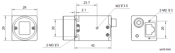 MV-CU060-60GM V2 dimensions (mm)