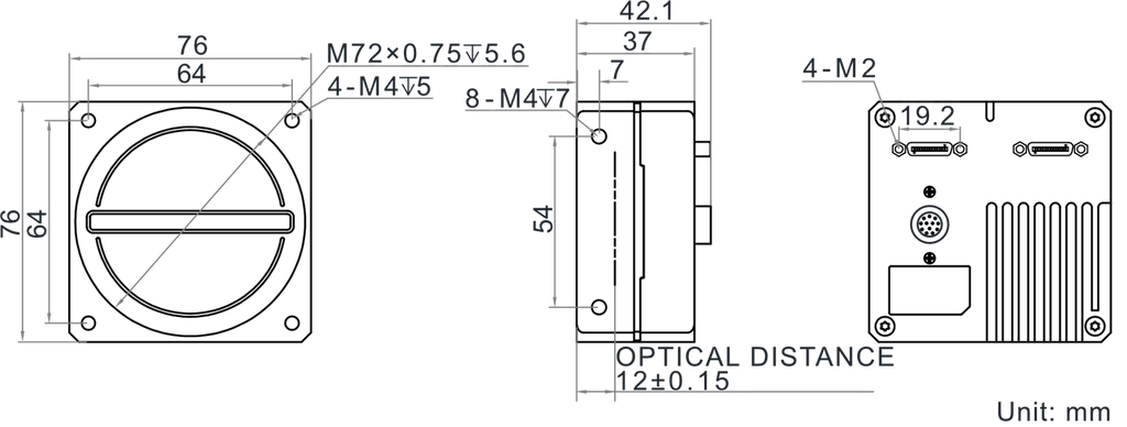 MV-CL081-41CM dimensions (mm)