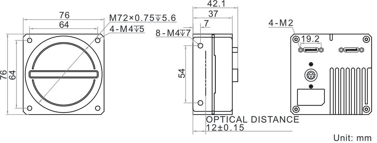 MV-CL081-41CM dimensions (mm)