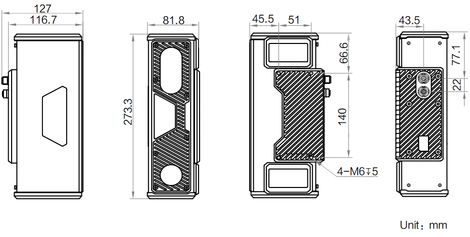 MV-DLS250U-05 dimensions (mm)