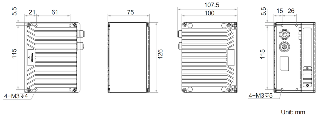 MV-DPS250P-03W dimensions (mm)