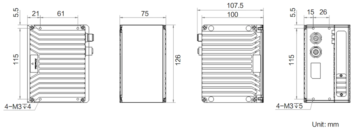 MV-DPS250P-03W dimensions (mm)