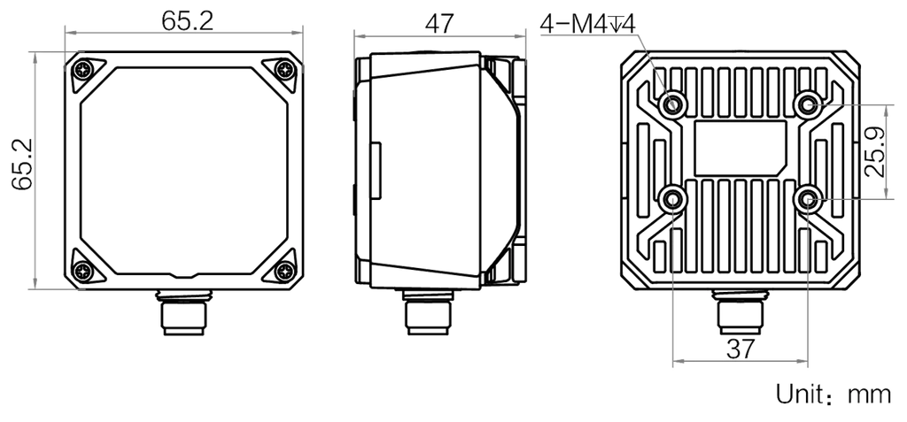MV-IDC005X-12MW dimensions (mm)