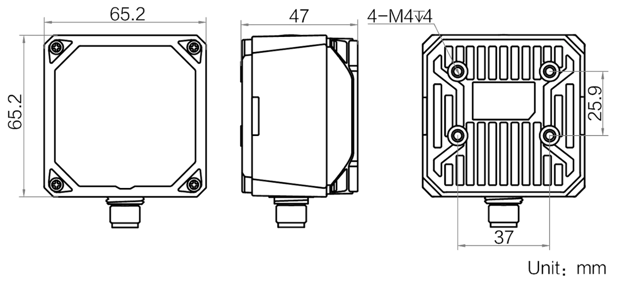 MV-IDC005X-12MW dimensions (mm)