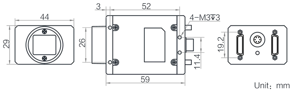 MV-CH120-11CM dimensions (mm)