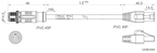 MV-IDA-E-M12A8pF-RJ45-ST-7m dimensions (mm)