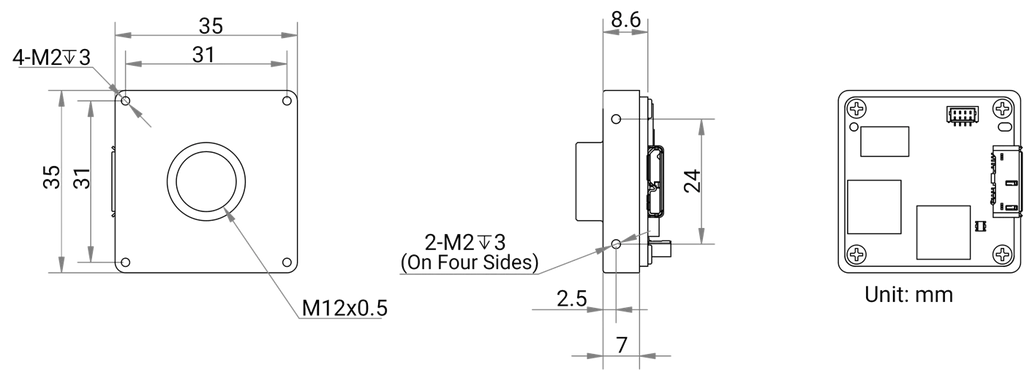 MV-CB016-10UM-S dimensions (mm)