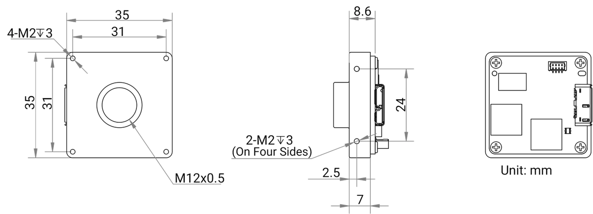 MV-CB016-10UM-S dimensions (mm)