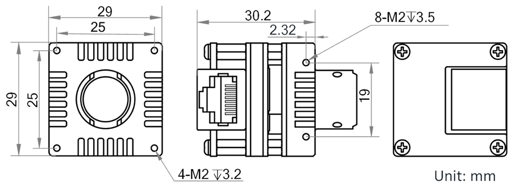 MV-CB004-10GM-S dimensions (mm)