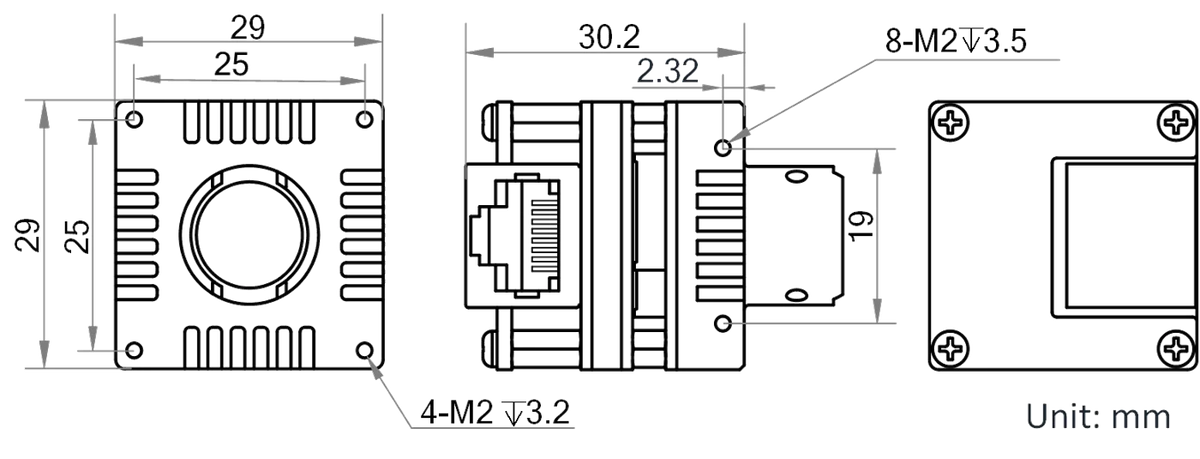 MV-CB004-10GM-S dimensions (mm)
