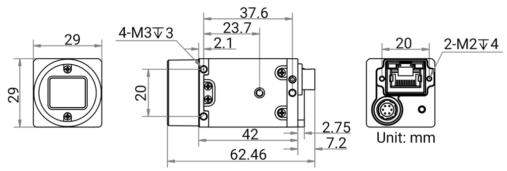 MV-CU013-A0GM dimensions (mm)