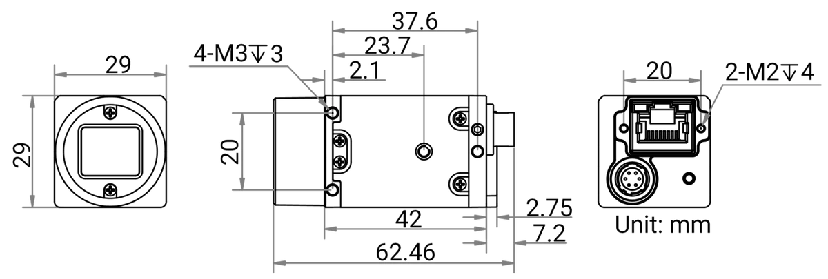 MV-CU013-A0GM dimensions (mm)