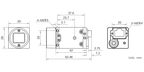 CU Series GigE Area Scan Cameras dimensions (mm)
