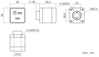 MV-CM2020C-0H dimensions (mm)