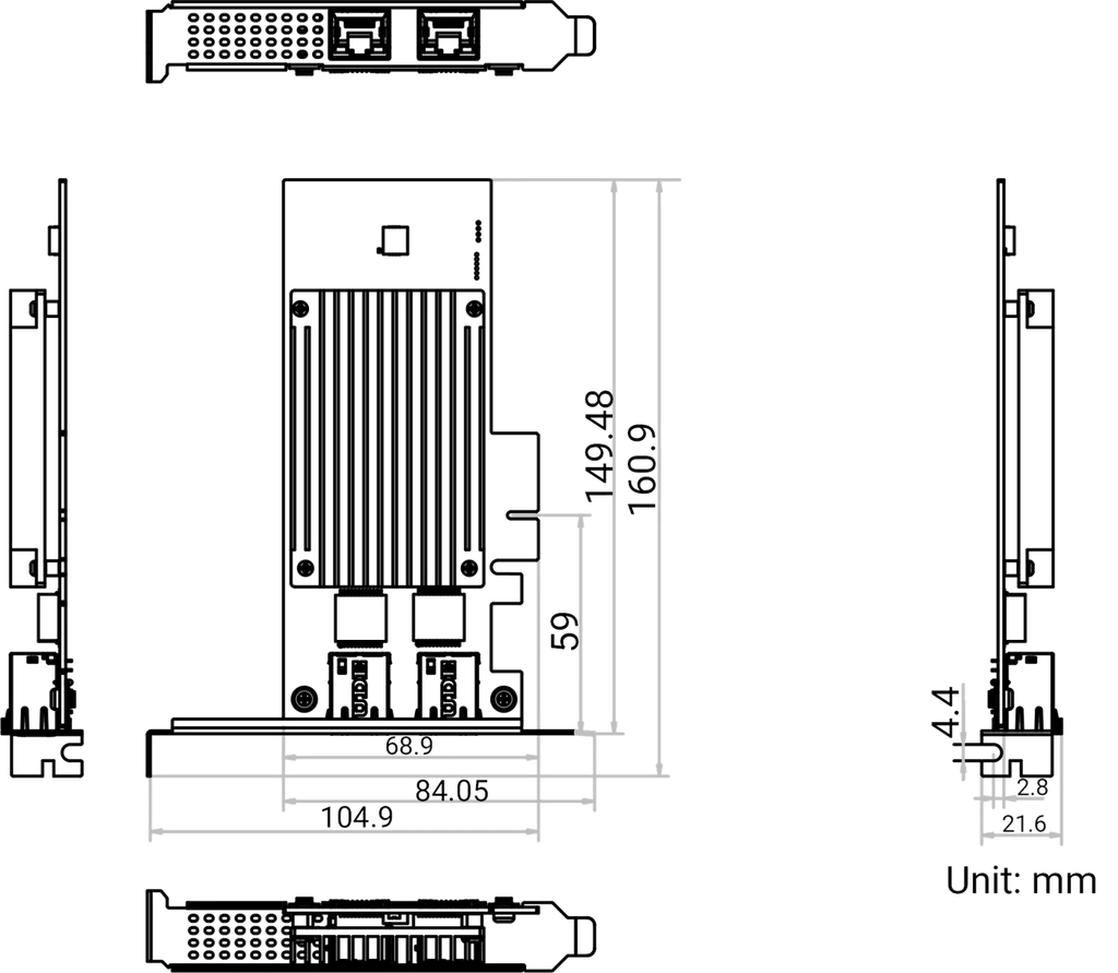 MV-GT2002 dimensions (mm)