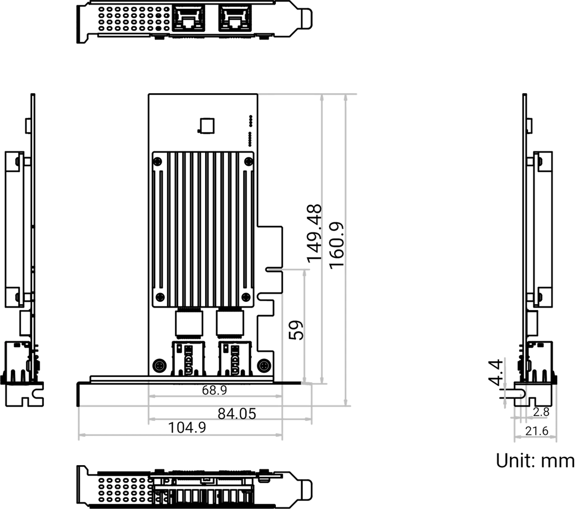 MV-GT2002 dimensions (mm)