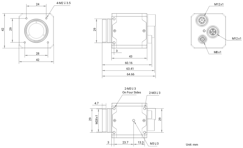 MV-CT2MG0032/G/NN/NN dimensions (mm)