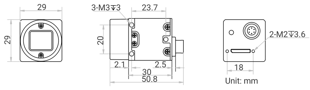 MV-CU013-80UM dimensions (mm)