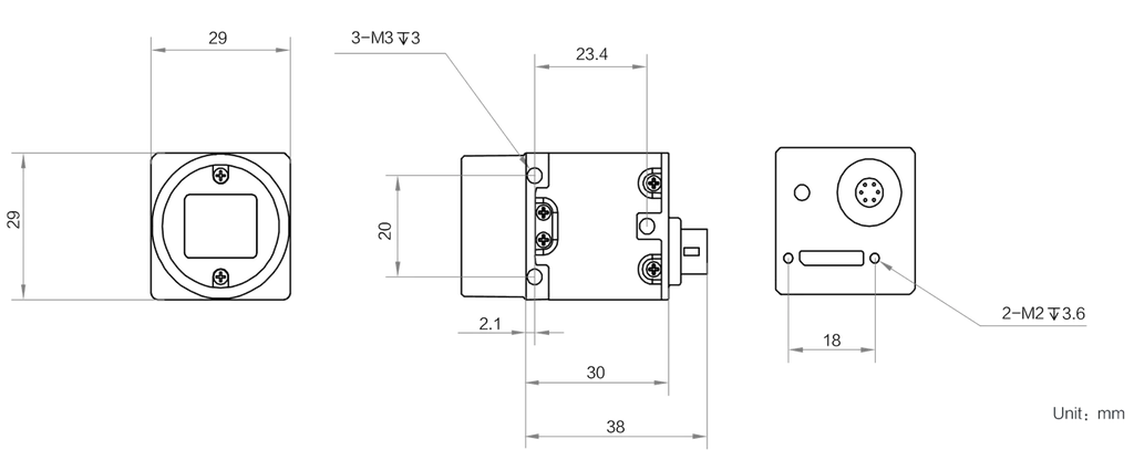 MV-CU013-A1UC dimensions (mm)