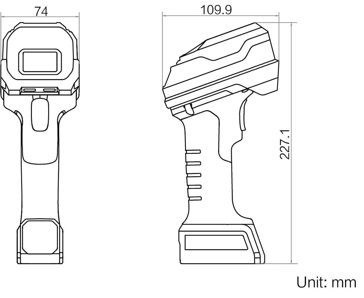 MV-IDH9000/13HHD/16RP/U dimensions (mm)