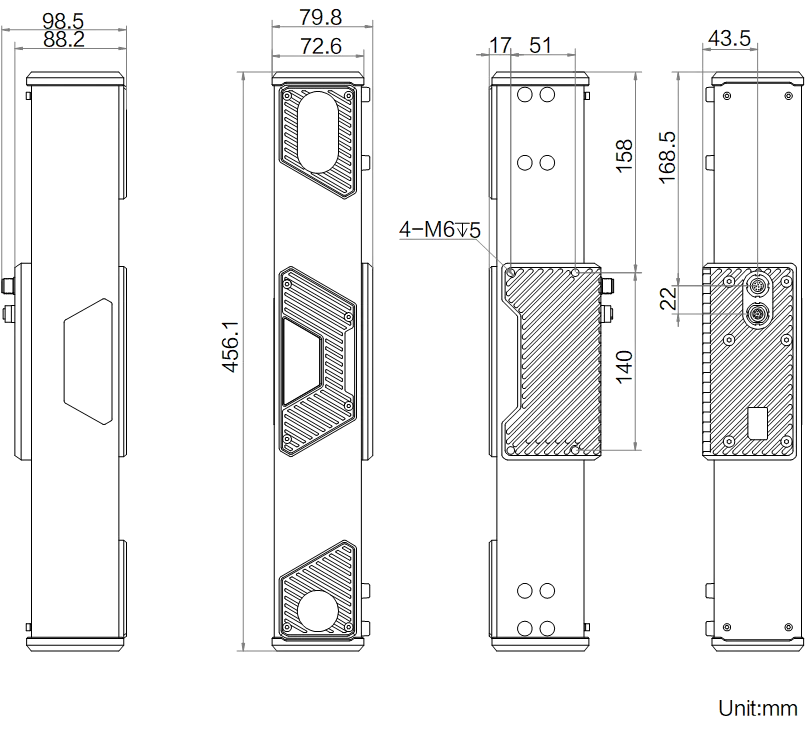 MV-DLS1300P dimensions (mm)