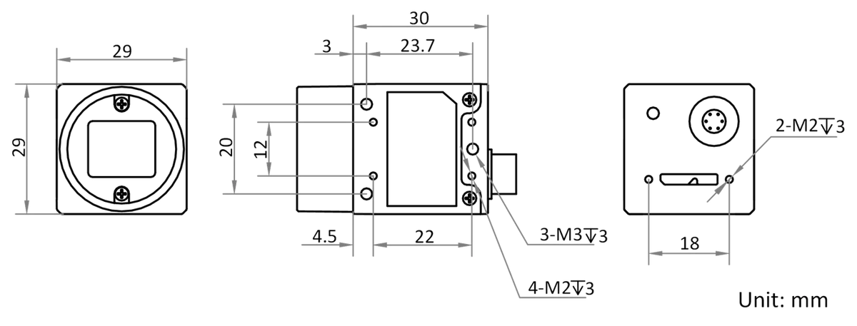 MV-CA004-10UM dimensions (mm)