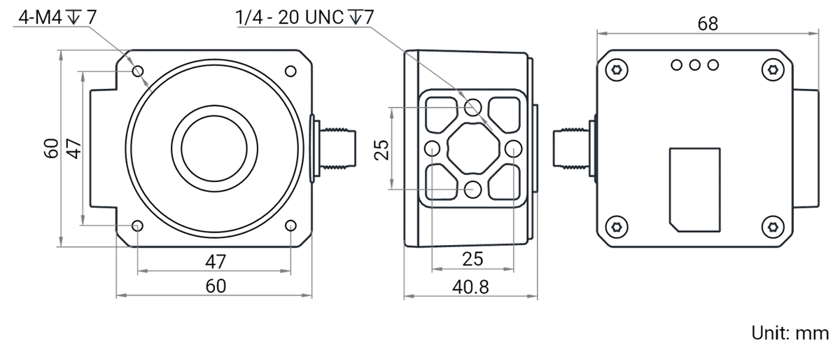 MV-SC2005AM-02WBN dimensions (mm)