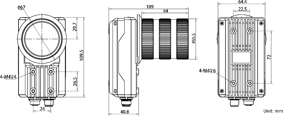 MV-ID5200M dimensions (mm)