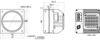MV-CL166-91F2C dimensions (mm)
