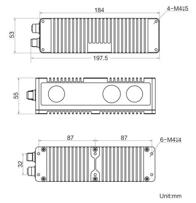 MV-DB12UNE dimensions (mm)
