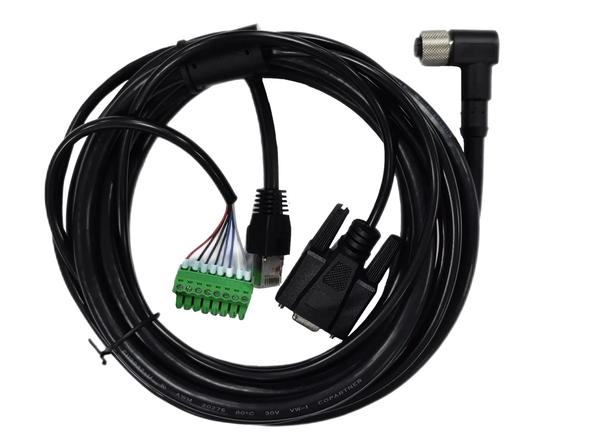 Hikrobot MV-IDA-PE-M12A17pF(UP)-openRJ45DB9-HF-3m Integrated cable, Ethernet, high-flex, 90°, 3 m, 17-pin to open/RJ45/DB9
