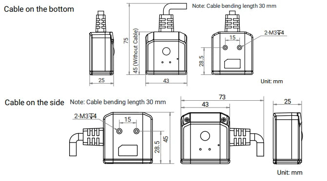 MV-ID2018L-10S dimensions (mm)