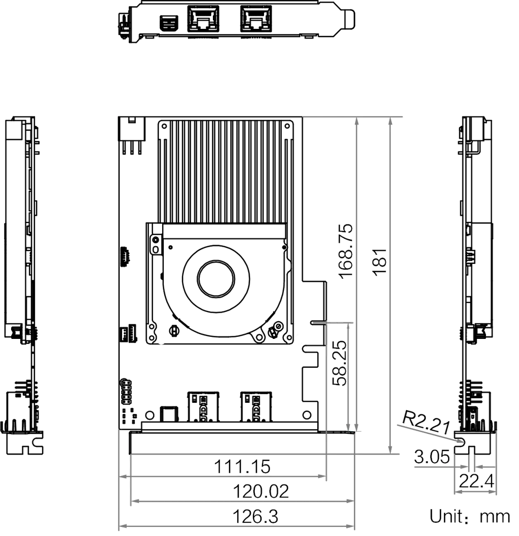 MV-GT1102P dimensions (mm)