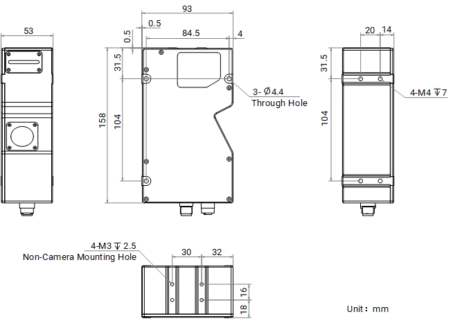 MV-DP2140-01P V2.0 dimensions (mm)