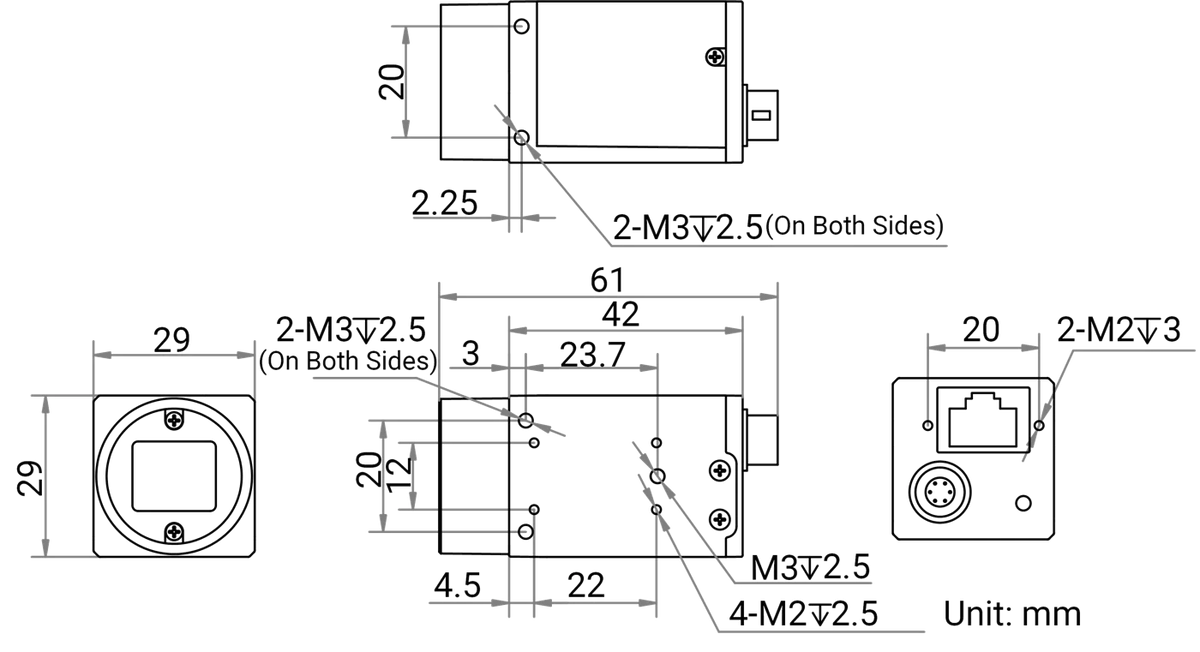 MV-CH089-10GM dimensions (mm)