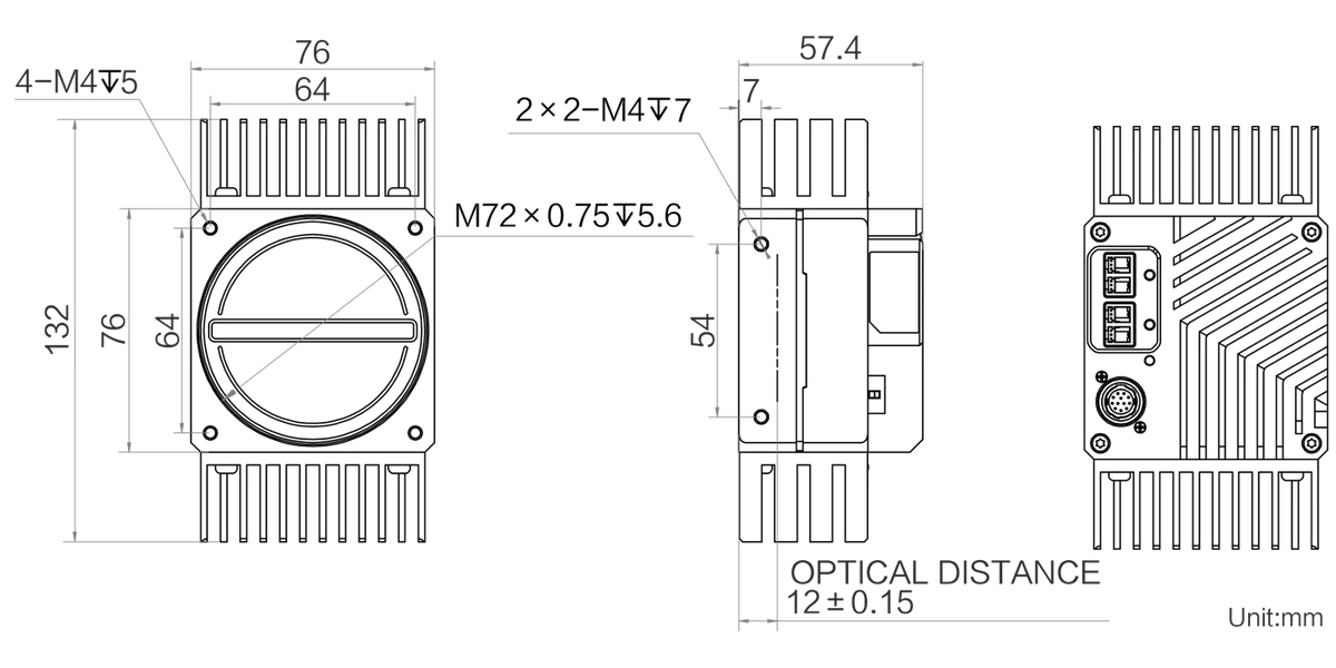 MV-8KF2C-CR dimensions (mm)