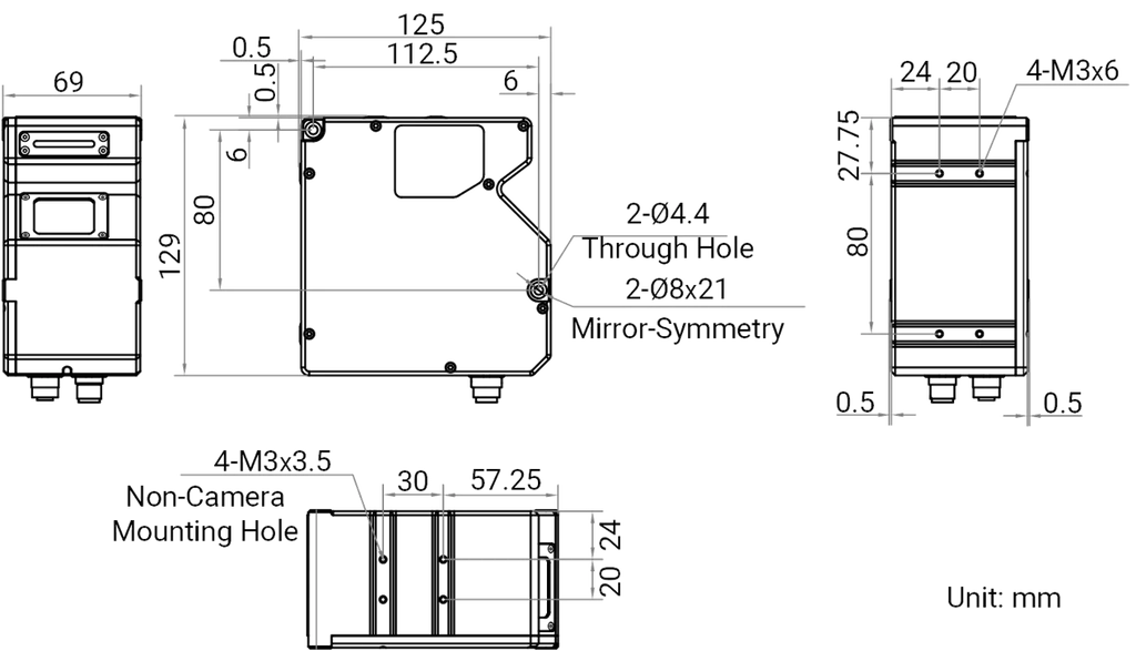 MV-DP4020-01P dimensions (mm)