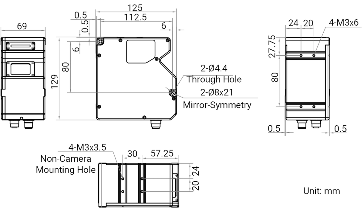 MV-DP4020-01P dimensions (mm)