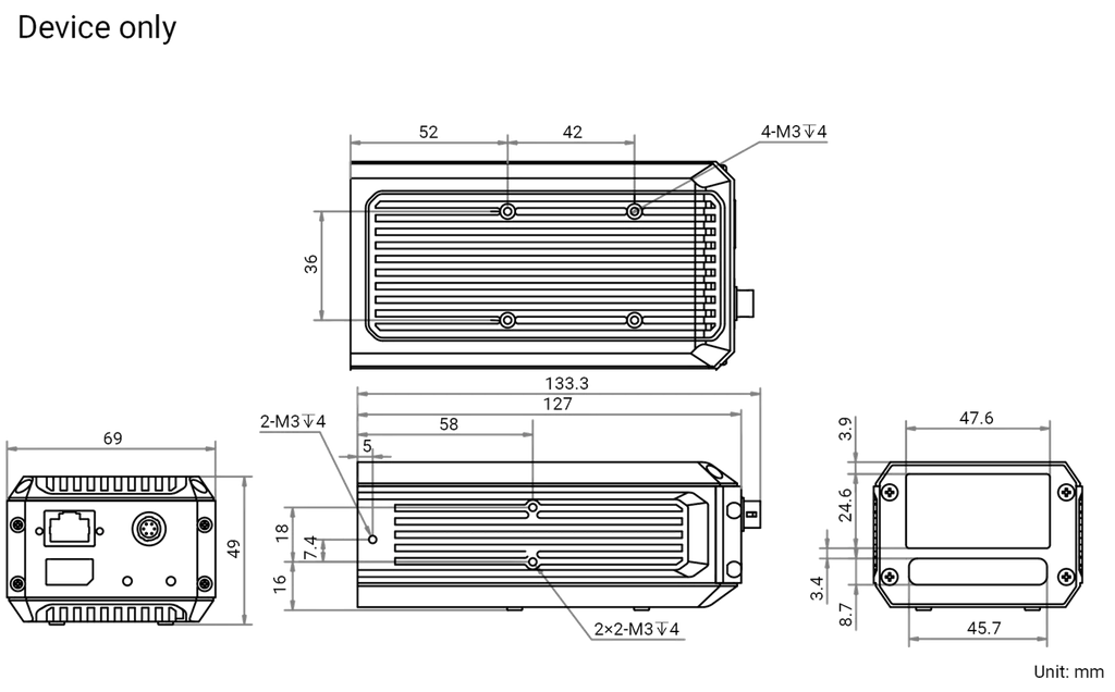 MV-SC6500P-AI-WID-RBN dimensions (mm)