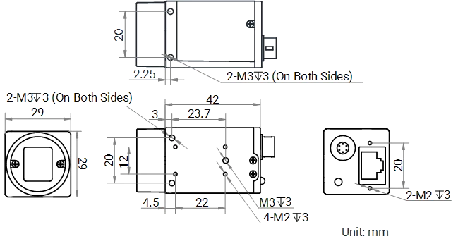 MV-CS120-60GM V5 dimensions (mm)