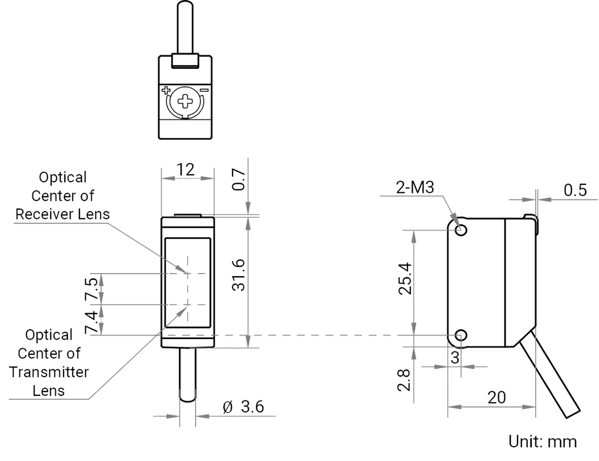 MV-PE5602 dimensions (mm)