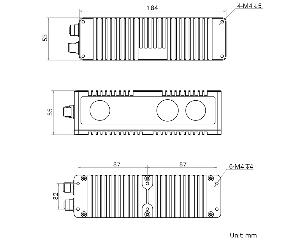 MV-DB500S-C V3.0 dimensions (mm)