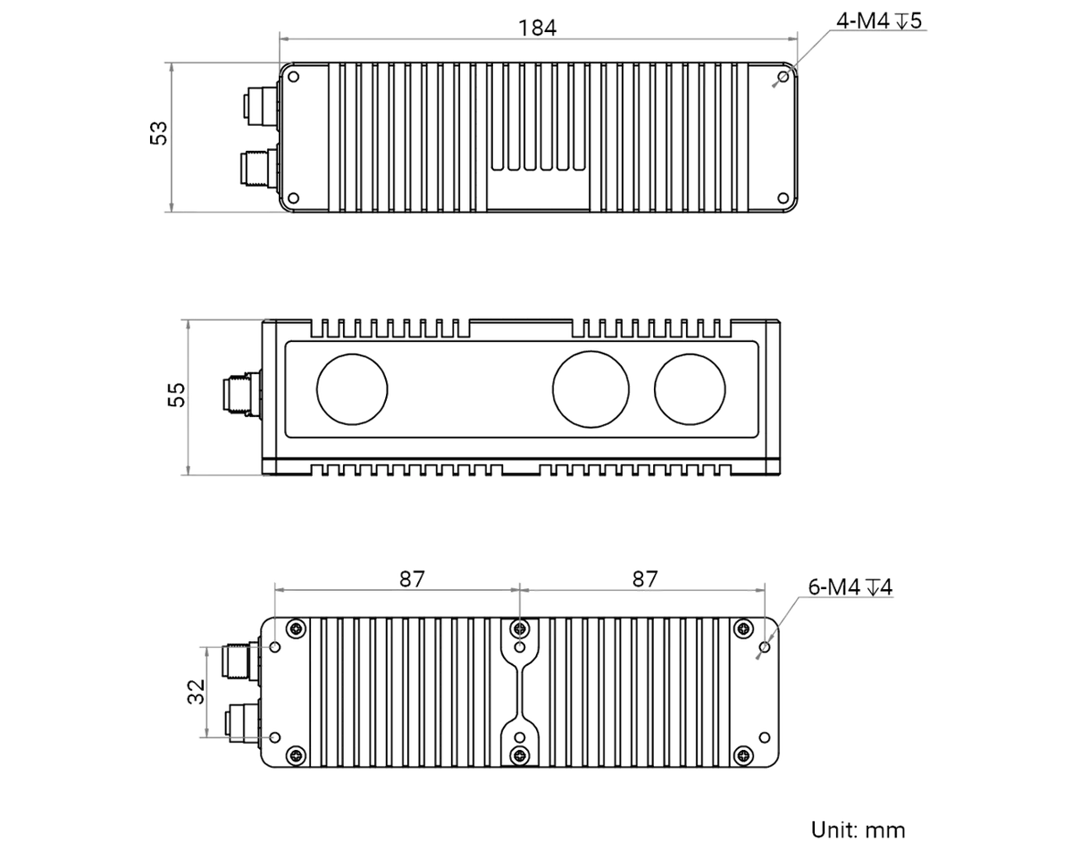 MV-DB700S-C V3.0 dimensions (mm)