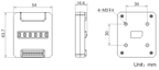 MV-IDA-IO-33 dimensions (mm)