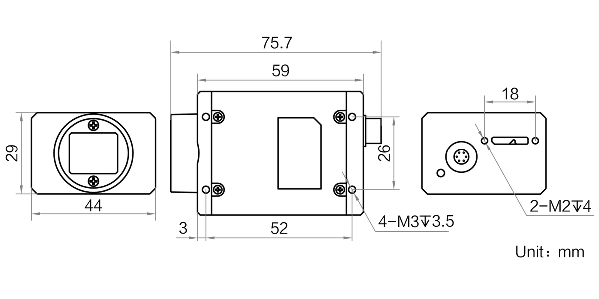 MVGL-AC512G-14UN dimensions (mm)