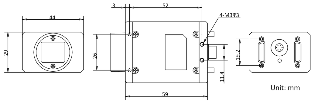 MV-CH050-10CM dimensions (mm)