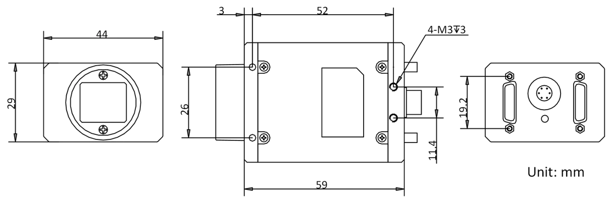 MV-CH050-10CM dimensions (mm)