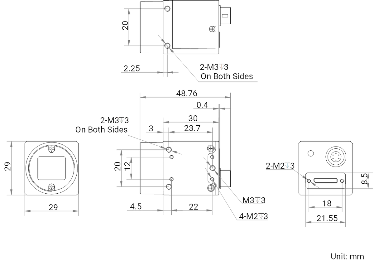 MV-CH120-60UM dimensions (mm)