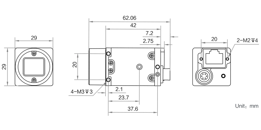 MV-CU013-80GM(NPOE) dimensions (mm)