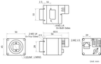 MV-CH050-90TM-C-NF dimensions (mm)